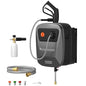 Giraffe Tools 65FT Wall Mount Pressure Washer G20, Dark Silver, Grey Hose