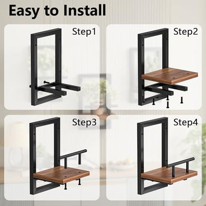 Sbosbo Floating Shelves for Wall Plant Shelf - color: Rustic Brown