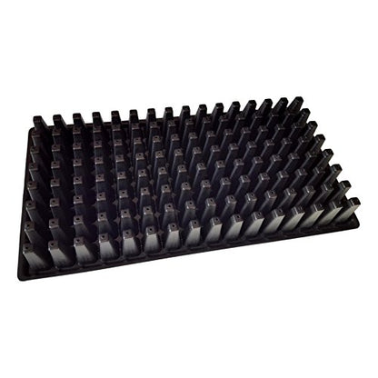 Bootstrap Farmer 128 Cell Tray Combo with 1020 Trays No Holes Black 5-Pack - size: 5 Flats and 5 Cell