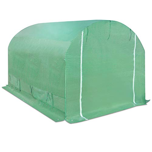 Greenhouse Replacement Cover Outdoor Larger Walk in Greenhouse Replacement Top Tarp(10'X7'X6' (Cover Only))