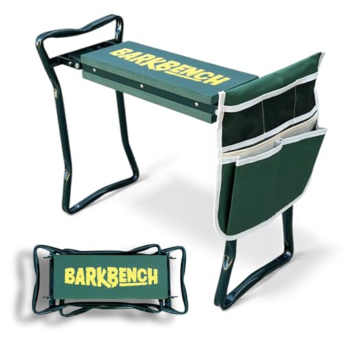 BarkBench 2-in-1 Foldable Kneeler and Seat – Multi-Use Padded Bench for Gardening, Dog Grooming, Bath Time & Home Projects. Great Gift for DIY Enthusiasts, Care Givers, Pet Owners and Seniors.