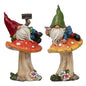 TERESA'S COLLECTIONS Set of 2 Cute Fall Gnomes Garden Decor for Yard 7" - size: Large
