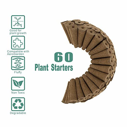 Grow Sponges 60 Pack, Hydroponics Sponge Compatible with Aerogarden, iDOO