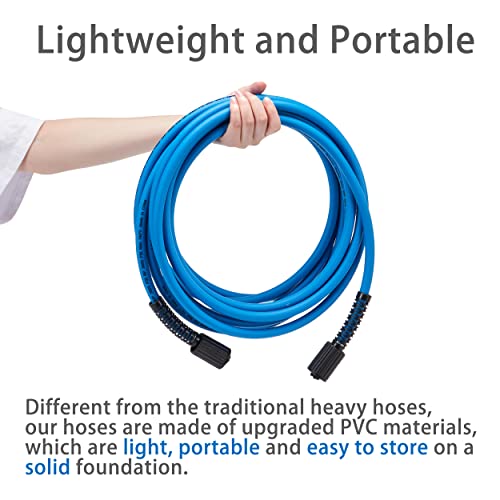 FIXFANS Pressure Washer Hose 1/4" X 25 FT, Kink Resistant Power Washer Hose - size: 25 FT