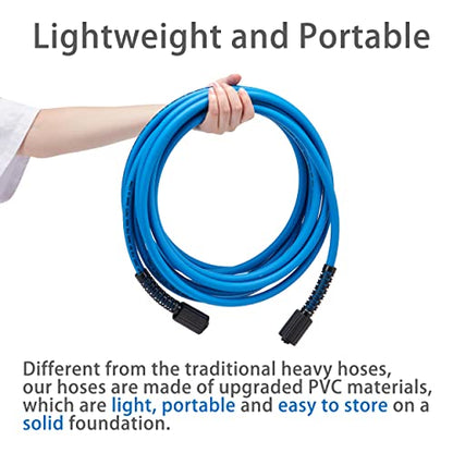 FIXFANS Pressure Washer Hose 1/4" X 25 FT, Kink Resistant Power Washer Hose - size: 25 FT