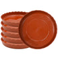6 Pack Wave Plant Saucer 7 inch, Terracotta Plastic Tray for Pots - color: Terracotta, size: 7"