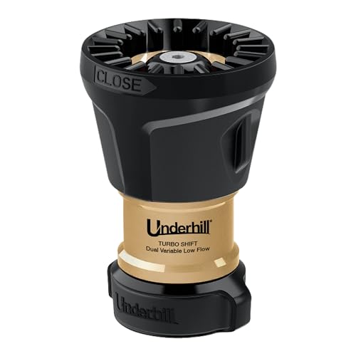 Underhill Magnum UltraMAX Premium PRO Series-TurboShift ¾ Inch Garden Water Hose Nozzle, Sprayer, Jet, Metal and Rubber, Adjustable, NG650-DFH-75 - style: Dual Variable Flow