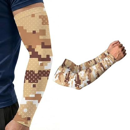 ARMORAY Arm Sleeves for Men UV Protection Cooling SPF 50 Sun Sleeves Sports - color: Sand Camo