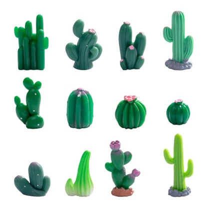 11 PCS Mini Resin Cacatus Plants, Fairy Garden Accessories, Miniature Figurines, Micro Landscape Ornaments - color: Cacatus