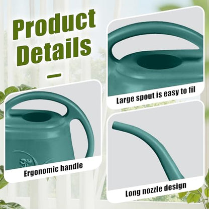 Plastic Watering Can - 1/2 Gallon - Green - color: Green
