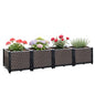 Large Planters for Outdoor Plants 14" Tall Planter Box, 62.9"L x 15.7"W - size: 62.9"(l) X 15.7"(w) X 14.2"(h)