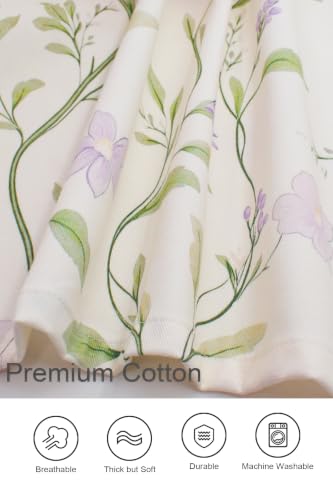 Nanxson Pottery Apron Split Leg with 3 Pockets & Adjustable Buckle - color: Purple Flower