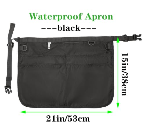 Bafelia Waterproof Server Apron for Women with 7 Pockets - color: Black