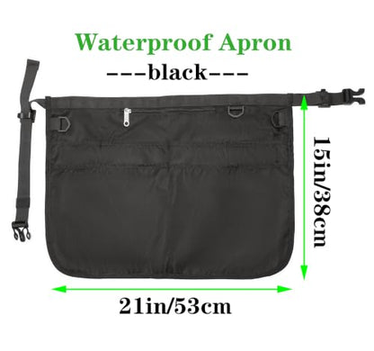 Bafelia Waterproof Server Apron for Women with 7 Pockets - color: Black
