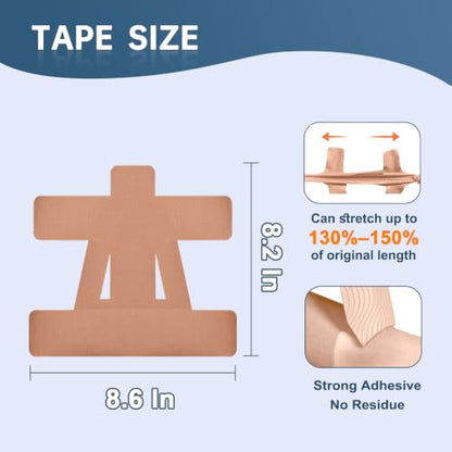Precut Kinesiology Tape for Shoulder, 10 Pcs, Beige - color: Beige, size: 10 Pcs