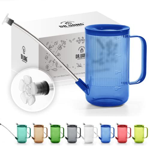 Small Watering Can Indoor Plants with Long Spout (1L, Blue) - color: Blue