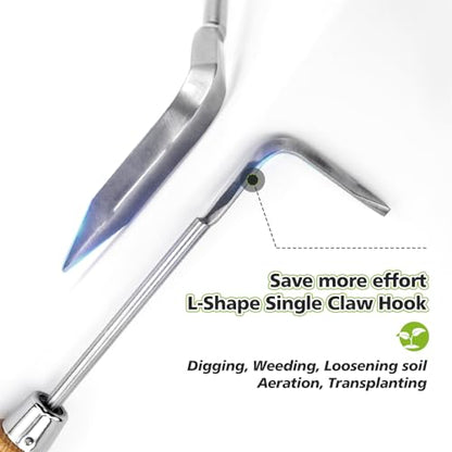 Garden Hook Weeder, L-Shape Single Claw Hook Crack Weeder - size: 12'' Hook Weeder
