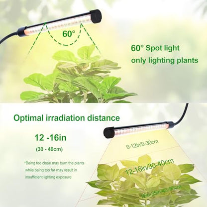 3Head Clip Grow Lights for Indoor Plant, Seed Starting, Bonsai - size: Clip 3Head 27W