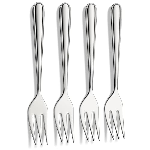 Dessert Forks Small Appetizer Forks,Forged 18/10 Stainless Steel,Set of 4 - style: Appetizer Forks