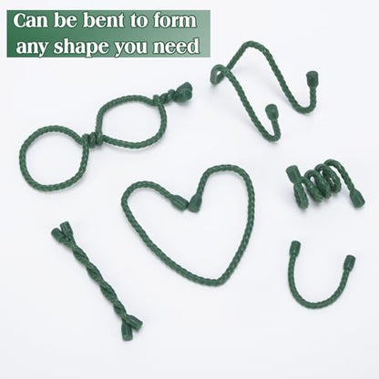 8PCS 18 Inch Silicone Cable Ties, Reusable Bendable Rubber Twist Ties - color: Pine Green, size: 18in(8pcs)