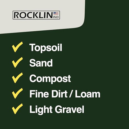Rocklin™ 22" Lawn Leveling Rake, Stainless Steel, 78" Handle - size: 22 Inches