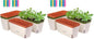VIVOSUN Self-Watering Planters, 8-Pack 10.5 Inch Compact Rectangular Window Herb Planter Box with 10 PCS Plant Labels, Plant Container for Basil, Flowers, Succulents, Indoor & Outdoor - size: 4 (Pack of 2)