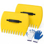 Ideal Swan Leaf Scoops with Gloves, Lightweight Rakes for Lawn Work, Yellow - color: Yellow