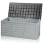 VINGLI 75 Gallon Collapsible Outdoor Storage Box, Grey Body, Black Lib - color: Grey Body, Black Lib