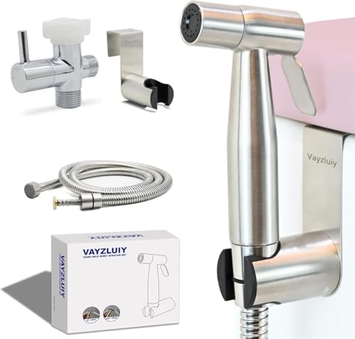 Vayzluiy Handheld Bidet Sprayer for Toilet, Adjustable Water Pressure - style: Stainless Steel