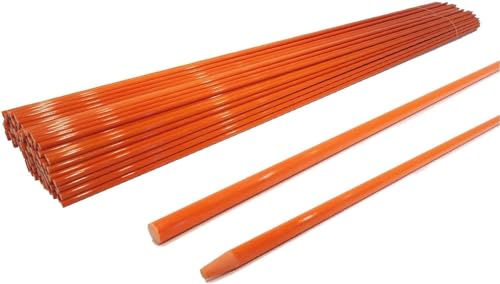 The ROP Shop (Pack of 25) Orange Driveway Markers, 48 inches, 1/4 inch
