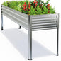 72x24x32in Galvanized Raised Garden Bed Planter with Legs