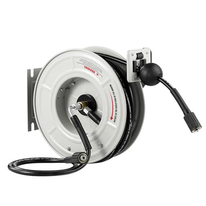Tool Daily Retractable Pressure Washer Hose Reel 60 FT x 1/4”, 3600 PSI - size: 60 FT