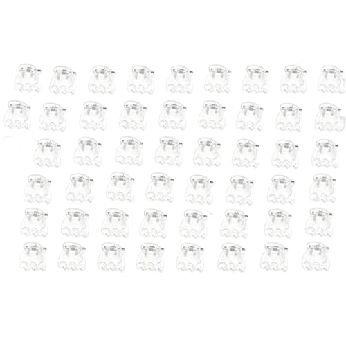50Pcs Transparent Plant Orchid Clips Flowers Support Clear Fixer for Garden Vine Stem Plants Climbing Clasp Transparent 6 Claws Orchid Clips Plastic Butterfly Plant Support Structures