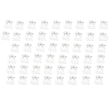 50Pcs Transparent Plant Orchid Clips Flowers Support Clear Fixer for Garden Vine Stem Plants Climbing Clasp Transparent 6 Claws Orchid Clips Plastic Butterfly Plant Support Structures