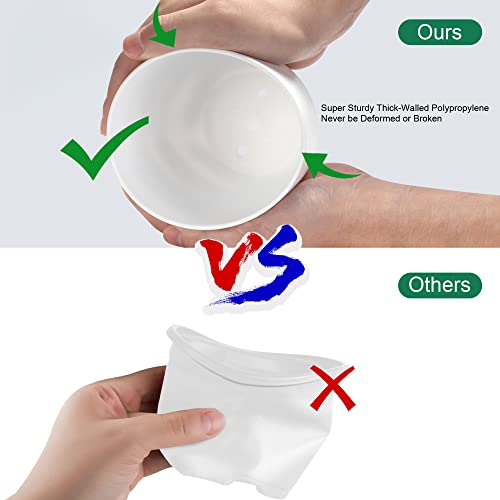 7 Pack Mix Size Plastic Plant Pots, 6.2/5.4/4.8/4.5/4 inch Indoor Planters - color: White, size: MIX-7Pack