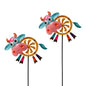 Oak & Lore 2 Pack Metal Cow Wind Spinners Outdoor Yard Decoration