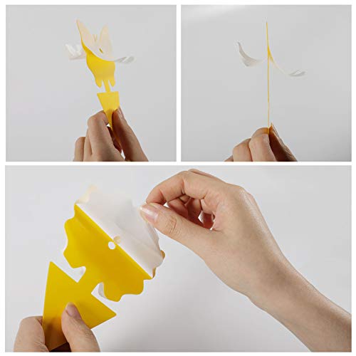 96PCS Fruit Fly Sticky Traps, Gnat Traps Insect Trap for Plants Kitchen Indoor and Outdoor (Pack of 2) - size: 96 Pieces Yellow (Pack of 2)