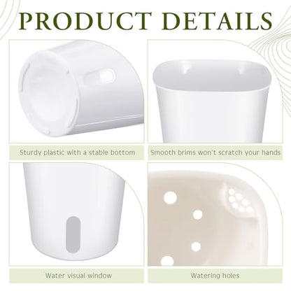 Ziliny 20 Pcs 3.74 Inch Self Watering Planters with Water Indicator - size: 3.74 Inch