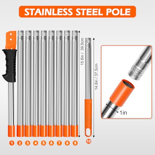 Grefinity Manual Pole Saw, 14 Ft Pole Saws for Tree Trimming - size: 14Ft