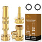 Twinkle Star Brass Twist Hose Nozzle, Hose Shut Off Valve, 3 Pack - color: Nozzle Jet 3 Pack