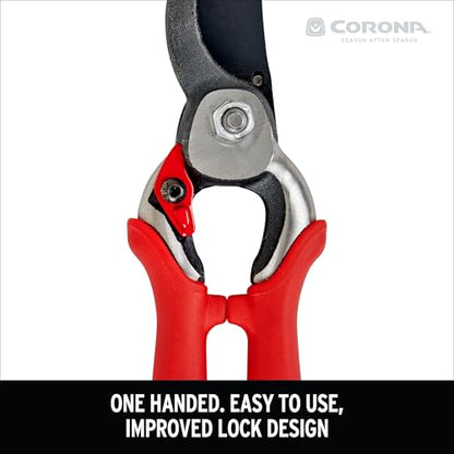 Corona BP 7200 Forged Pro Cut Bypass Hand Pruner, 1-Inch, Red - size: 1 in
