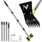 2-in-1 Garden Hoe and Weed Puller Rake 60 Inch Spring Steel Head