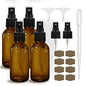 GIVAMEIHF Amber Glass Spray Bottles 4 oz, Small,Leakproof,Refillable,4 Pack - color: 4oz-4 Pcs