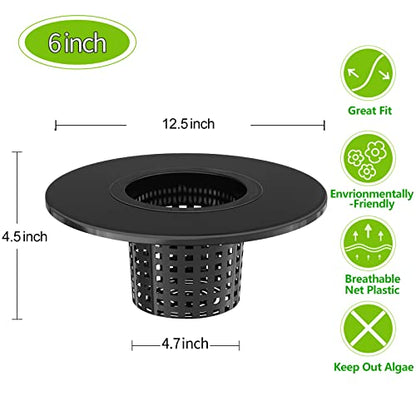 Net Pots for Hydroponics 5 Pack, 6 Inch Wide Lip Bucket Basket for Hydroponic Bucket and DWC Bucket System.