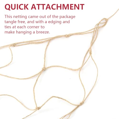 3.28 Ft *13.12 Ft Jute Trellis Netting, Heavy-Duty Garden Plant Climbing Support Net for Vining Fruits, Vegetables & Flower Plants. - size: 1M*4M