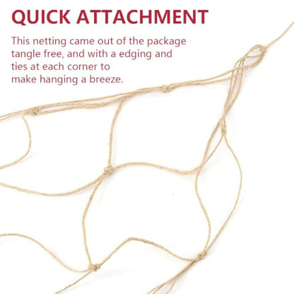 3.28 Ft * 3.28 Ft Jute Trellis Netting, Heavy-Duty Garden Plant Climbing Support Net for Vining Fruits, Vegetables & Flower Plants. - size: 1M*1M