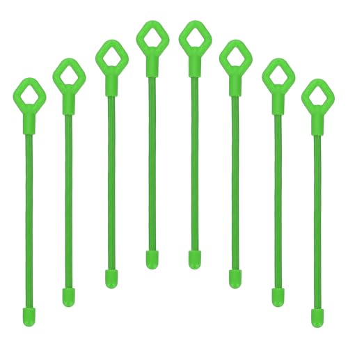 PATIKIL Rubber Twist Ties, 6 Inch Silicone Reusable Twist Ties Heavy Duty Bendable for Bundling Holding, 8 Pcs, Green - color: Green, size: 6 inch