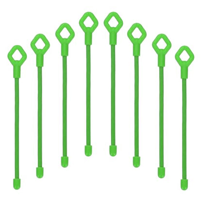 PATIKIL Rubber Twist Ties, 6 Inch Silicone Reusable Twist Ties Heavy Duty Bendable for Bundling Holding, 8 Pcs, Green - color: Green, size: 6 inch