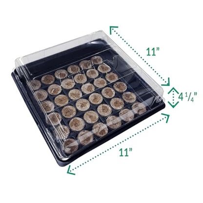 Jiffy Seed Starting Tray Kit, 36 Cell 36mm Peat Pellets - style: 1 Greenhouse Kit