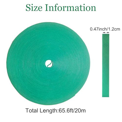 Plant Tape for Supporting Plants - 1/2" x 66ft Reusable Soft Garden Tie